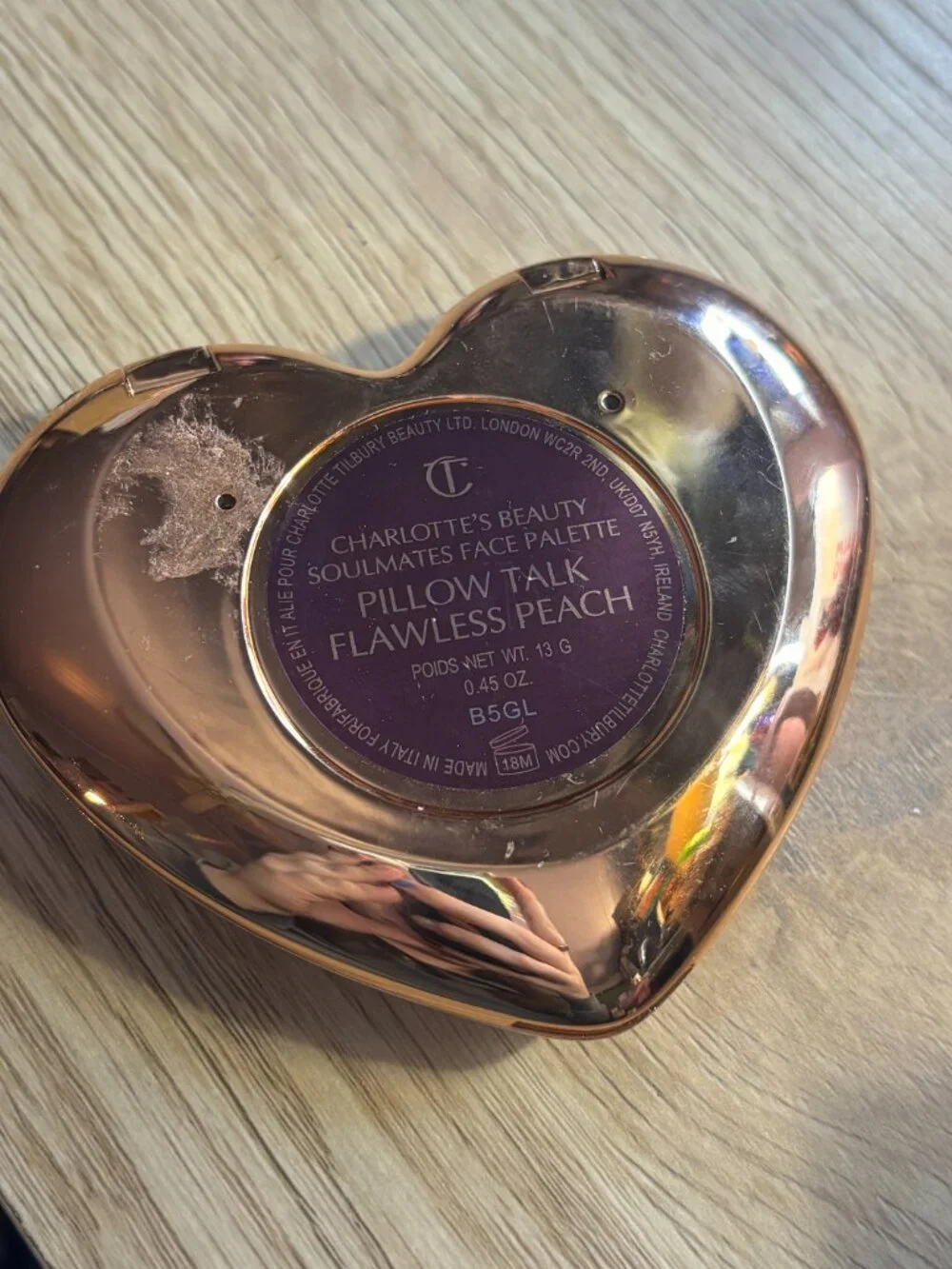 Charlotte Tilbury Heart Compact in Shade Flawless Peach